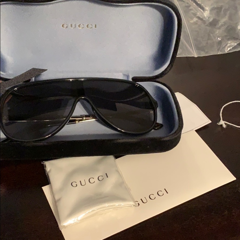 Gucci shield sunglasses